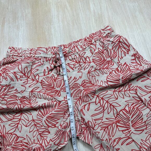 Lane Bryant Drawstring Linen Tropical Leaf Print Resort Wide Leg Pants 18/20 - Picture 7 of 16